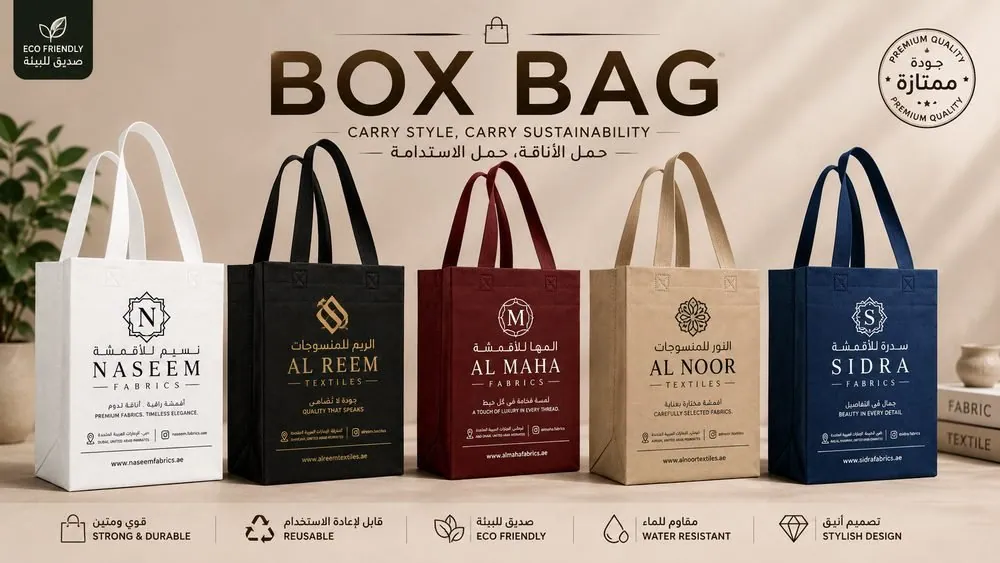 Structured box bags for retail packaging